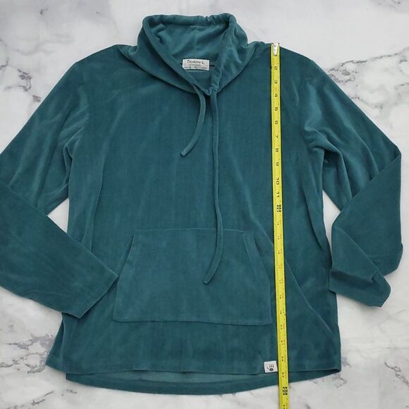 Bearpaw Pullover Velour Jacket Deep Sea Green - Picture 4 of 6